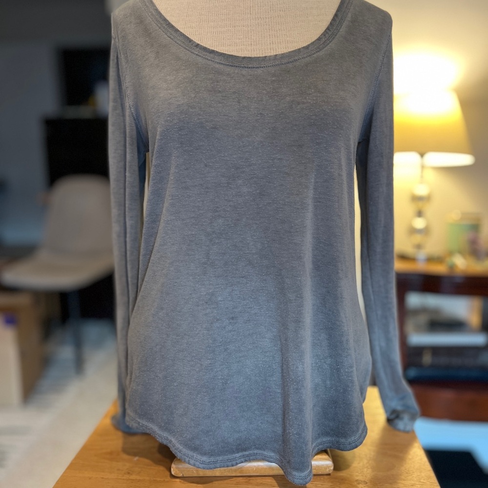 Mudd Slate Gray Long Sleeve Women's Tee